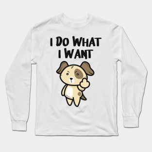 Dog Middlefinger Puppy Funny Dogs Gifts Long Sleeve T-Shirt